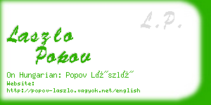laszlo popov business card